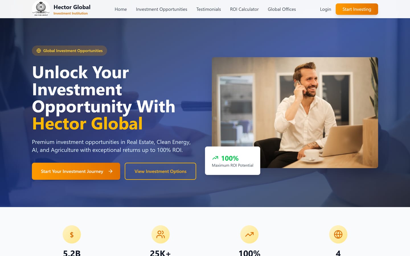 Hector Global investment platform — built by Pandrik